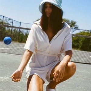 NWT Andie Swim The Palma Romper in Terry Coconut/White